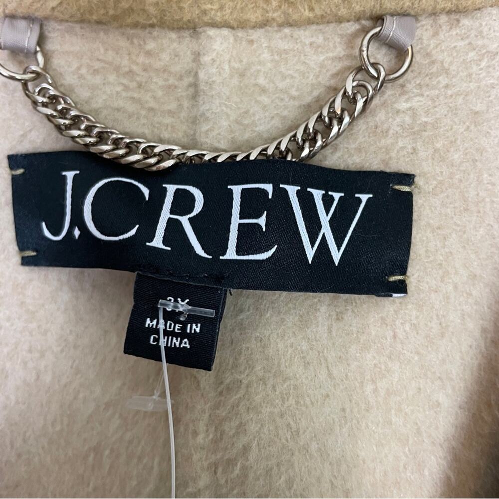 J.Crew Harriet Double Faced Wool Trench Coat Khaki Honey NWT Sz 3X - Picture 8 of 10